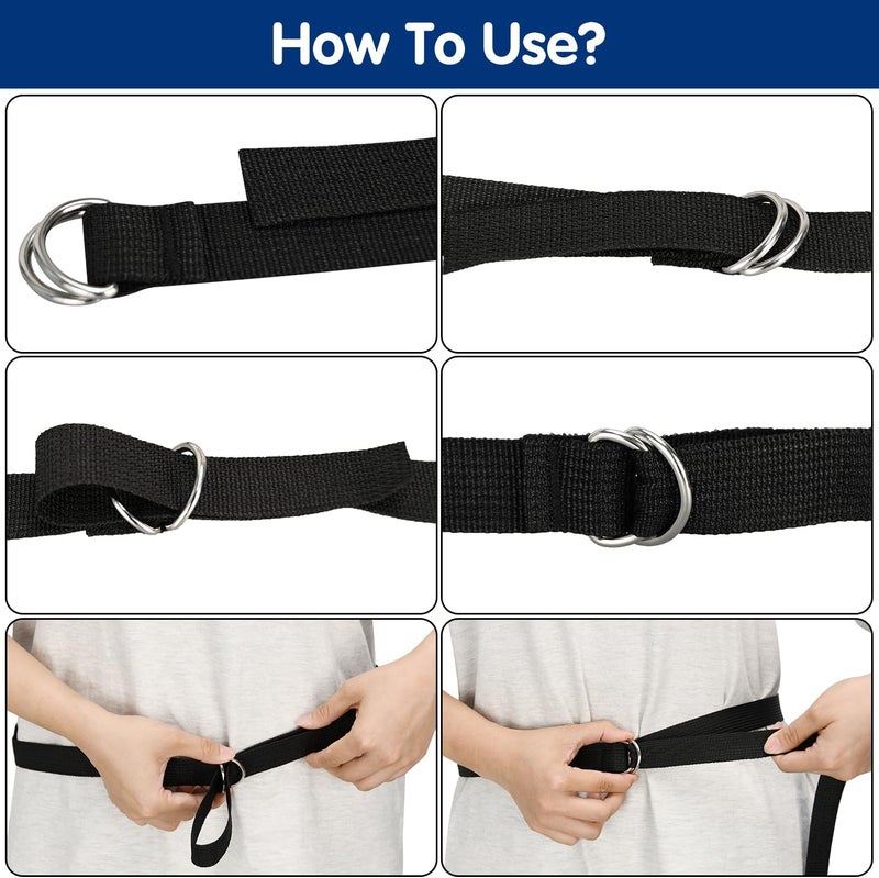 DkOvn 2 Pack Football Belts, 52 to 57 Inches Long, with Stainless Steel D Rings, for Youth, Adults - Image 3